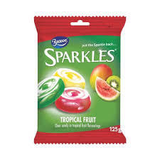 Beacon Sparkles Tantalising Tropical Fruit Clear Candy 125g