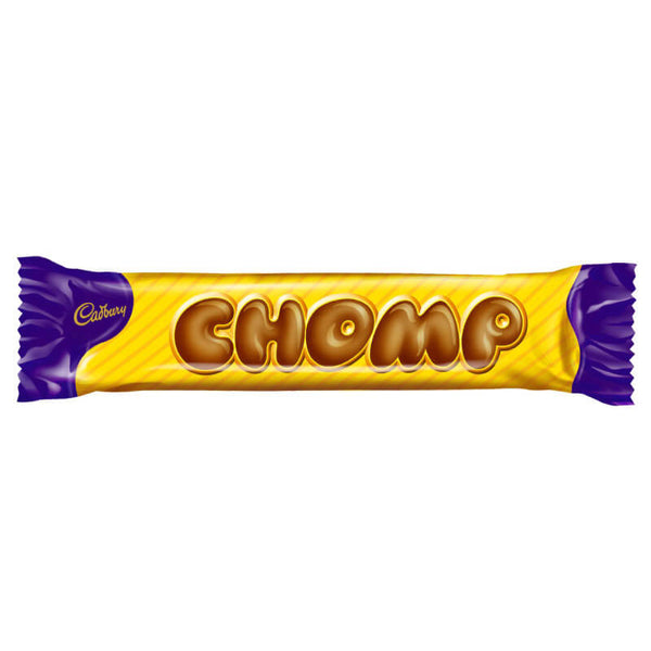 Cadbury Chomp Bar  HEAT SENSITIVE ITEM. PLEASE ADD ITEM 122942 TO THE ORDER TO TRY TO PROTECT CHOCOLATES FROM HEAT DAMAGE. 22.7g