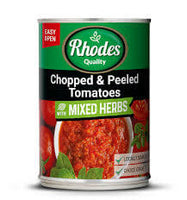 Rhodes Chopped Peeled Tomato and Mixed Herbs Can 410g