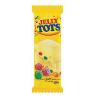 Beacon White Chocolate Slab with Jelly Tots Popping Candy HEAT SENSITIVE ITEM. PLEASE ADD ITEM 122942 TO THE ORDER TO TRY TO PROTECT CHOCOLATES FROM HEAT DAMAGE 80g