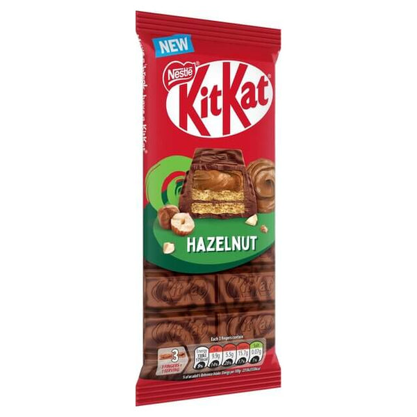 Nestle Kit Kat Hazelnut Sharing Block HEAT SENSITIVE ITEM. PLEASE ADD ITEM 122942 TO THE ORDER TO TRY TO PROTECT CHOCOLATES FROM HEAT DAMAGE 99g