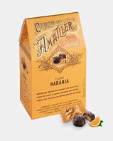 Amattler Orange Filled 70% Dark Chocolate Flowers in Tapered Box 72g