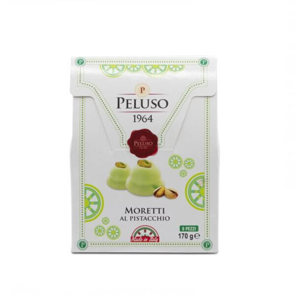 Dolci Peluso Moretti Al Pistacchio (Pistachio) Chocolate Cookies with Pistachio Cream 170g