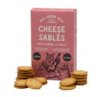 Pea Green  Boat Cheese Sables Fennel and Chili Cheese Sables 80g
