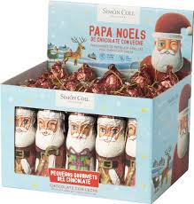 Simon Coll Hollow Milk Chocolate Santa Figure Tree Hangers 25g