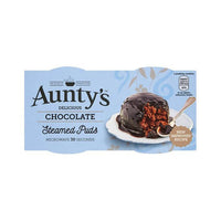 Auntys Steamed Chocolate Puddings (Pack of Two) 190g