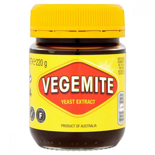 Kraft Vegemite Yeast Extract with Added Vitamins B1, B2, B3 and Folic Acid 220g