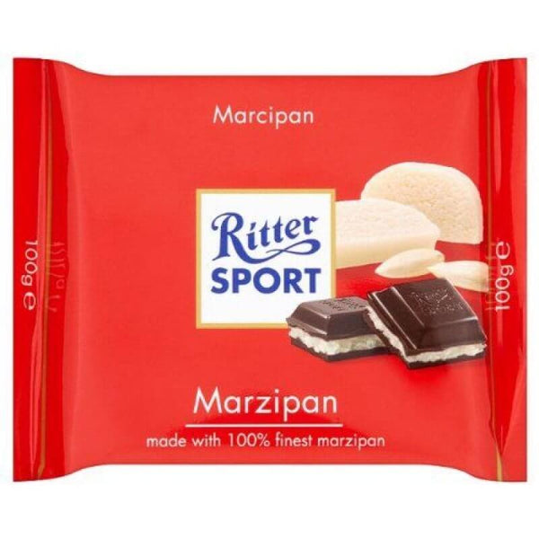 Ritter Sport Dark Chocolate Bar with Marzipan Filling 100g