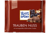 Ritter Sport with Raisins and Nuts (HEAT SENSITIVE ITEM - PLEASE ADD A THERMAL BOX TO YOUR ORDER TO PROTECT YOUR ITEMS 100g