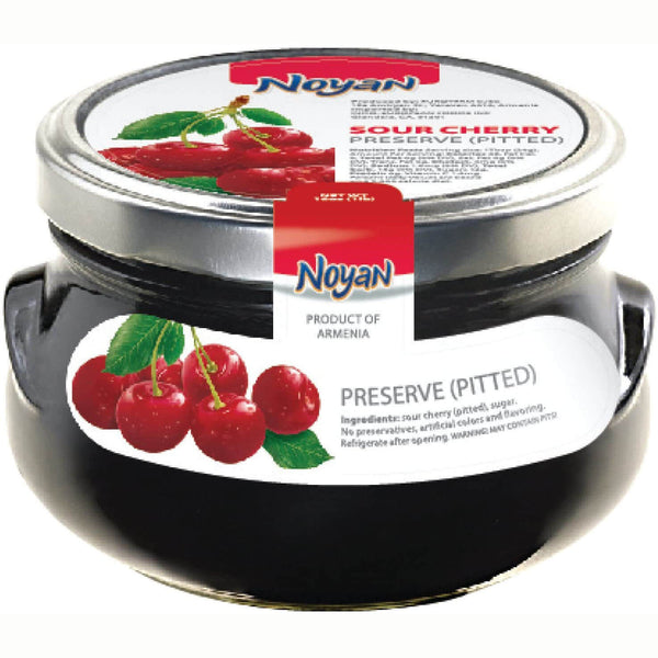 Noyan Sour Cherry (Pitted) Preserve, All Natural Ingredients and No Preservatives 450g
