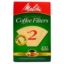 Melitta Brown No.2 Coffee Filters 8-12 Cup (100 Cone Filters) 155g