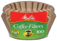 Melitta Coffee Filters 8-12 Cup Natural Brown (100 Basket Filters) 98g
