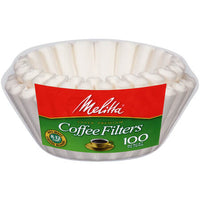 Melitta Coffee Filters 8-12 Cup White (100 Basket Filters) 98g
