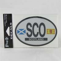 British Brands Decal Scotland Oval Shape Reflective and Waterproof 10g