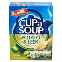 Batchelors Cup a Soup Potato and Leek Flavor (Pack of Four) 107g