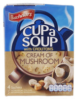 Batchelors Cup A Soup Cream of Mushroom with Croutons (Pack of 4) 99g