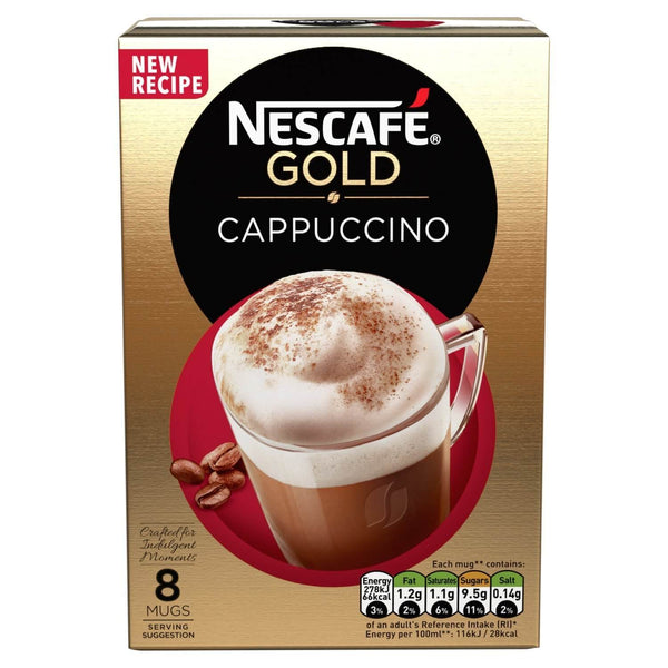 Nestle Nescafe - Gold Cappuccino Mix (Pack of 8 Sachets) 124g