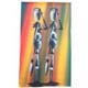 African Hut African Art Water Carriers in Multi Colours (30" X 18") 50g