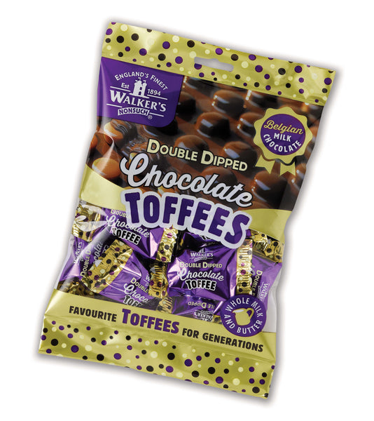 Walkers Toffee Double Dipped Chocolate Bag (HEAT SENSITIVE ITEM - PLEASE ADD A THERMAL BOX (ITEM NUMBER 114878) TO YOUR ORDER TO PROTECT YOUR ITEMS FROM HEAT DAMAGE 135g
