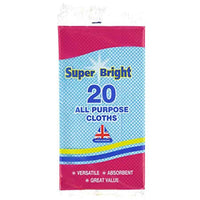Super Bright All Purpose Cloths (Pack of 20) 126g