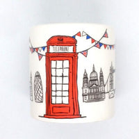 British Brands Money Box - Ceramic With A Sketchy Telephone Design 350g