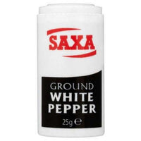 Saxa Ground White Pepper 25g
