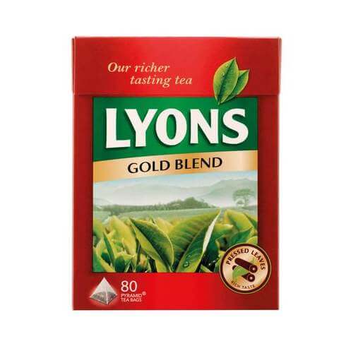 Lyons Gold Blend Tea (Pack of 80 Tea Bags) 232g