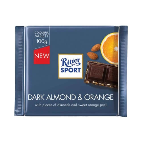 Ritter Sport Almond Orange with Dark Chocolate 100g