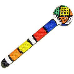 African Hut Beaded Baton (Colours Vary) 100g
