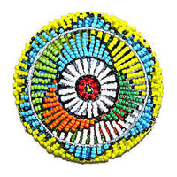 African Hut Beaded Coasters in Zulu Colours (Item Contains 6 Coasters) 200g
