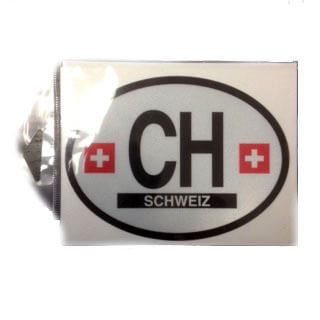 International Brands Decal Switzerland Oval Shape Reflective And Waterproof 10g