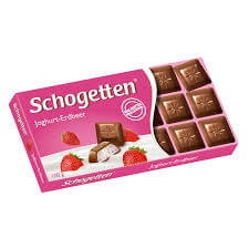 Schogetten Strawberry Yogurt Milk Chocolate Bar (HEAT SENSITIVE ITEM - PLEASE ADD A THERMAL BOX TO YOUR ORDER TO PROTECT YOUR ITEMS 100g