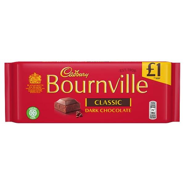 Cadbury Bournville Classic Bar (HEAT SENSITIVE ITEM - PLEASE ADD A THERMAL BOX TO YOUR ORDER TO PROTECT YOUR ITEMS 100g