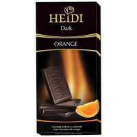Heidi Dark Chocolate with Orange Bar (HEAT SENSITIVE ITEM - PLEASE ADD A THERMAL BOX TO YOUR ORDER TO PROTECT YOUR ITEMS 80g