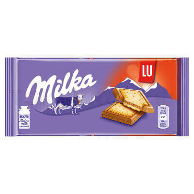 Milka Milk Chocolate - Lu Biscuits Bar 87g