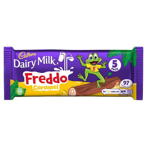 Cadbury Freddo Caramel And Chocolate Bar 5 Pack (HEAT SENSITIVE ITEM - PLEASE ADD A THERMAL BOX TO YOUR ORDER TO PROTECT YOUR ITEMS 97.5g