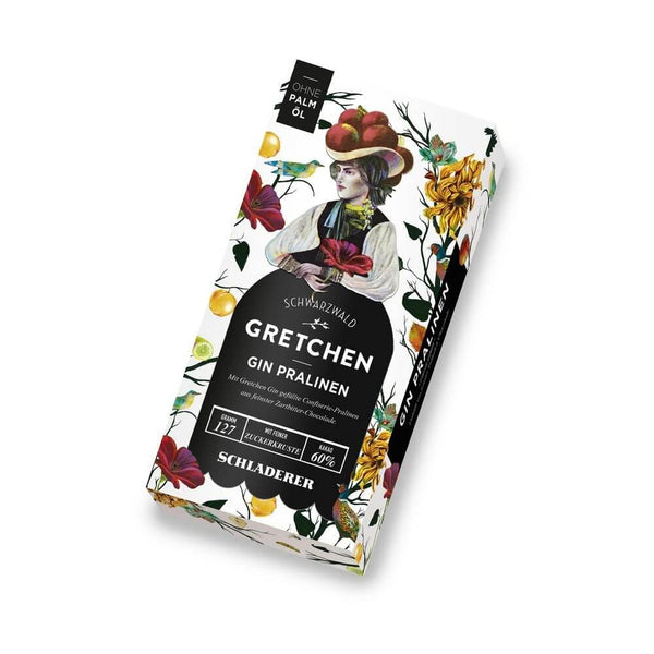 Schladerer Gretchen Gin Chocolate Box (HEAT SENSITIVE ITEM - PLEASE ADD A THERMAL BOX TO YOUR ORDER TO PROTECT YOUR ITEMS 127g